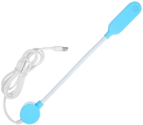 AKOOSY Usb-driven LED Symaskinslampa med Flexibel Svanhals och Magnetisk Bas Steglös Dimning Blå Justerbar Belysning för Sömnad Broderi och Quiltning