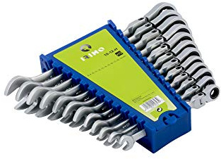 irimo - Juego de 12 llaves combinadas de cabeza articulada