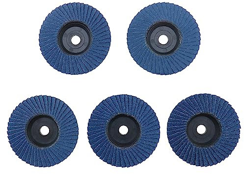 EMSea 10 Pezzi Disco Lamellare Da Disco Abrasivo Lamellare A Grana 40/60/80/100/120 Disco Abrasivo Abrasivo Mola 76x10mm Per Tutte Le Smerigliatrici Angolari Standard Da 76 Mm