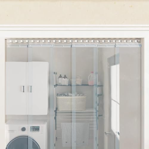 Camerina Streifenvorhang-Hakenleiste Silbern 1 m Edelstahl Lamellenvorhang PVC Stallvorhang Pferd