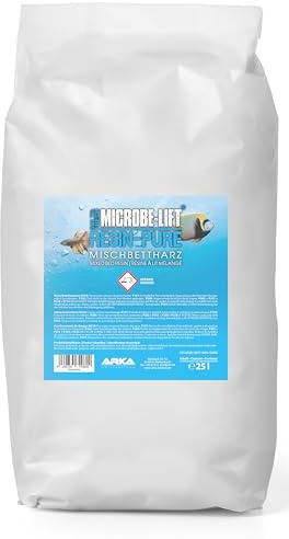 MICROBE-LIFT - Resin-Pure - Blandad bäddharts/avmineralisator - Tar bort silikater, nitrater och TDS från akvarievatten - Idealisk för hartsfilter på omvänd osmosanläggningar - Innehåll: 25 L