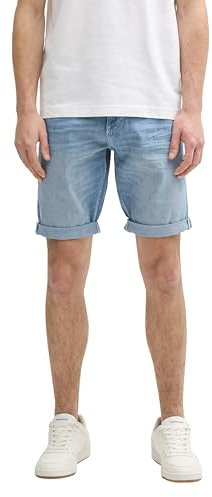 TOM TAILOR Herren 1044973 Bermuda Jeans Shorts, 10142 - Light Stone Blue Denim, 32 EU