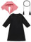 FYMNSI Neugeborenes Gebet Outfit, Muslimische Baby Jungen Abaya Maxi Kaftan Islamische Robe Kleid Kopftuch Thobe Mittlerer Osten Arabischen Dubai Eid Ramadan Gebetskleidung Schwarz 3-6 Monate