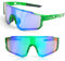 RTUOHUIN Schnelle Brille, Fahrradbrille Sonnenbrille für Herren und Damen UV400 Schutz Sportbrille TR90 Flexiblem Rahmen für MTB Rennrad Fahrrad Ski Laufen Rave - Grün