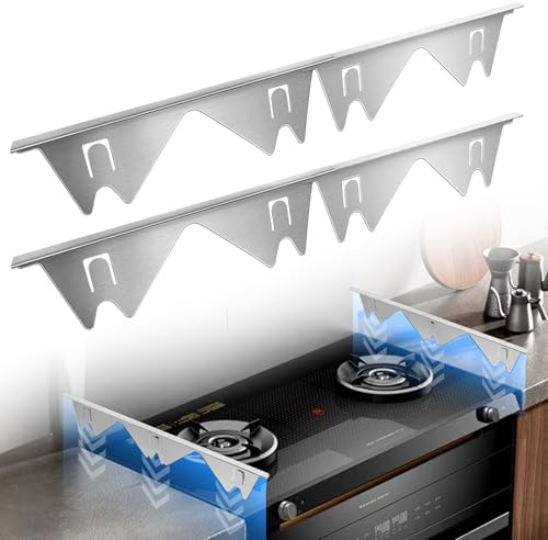 2Pack Retractable Stove Gap Fillers, Stove Gap Covers Stainless Steel, Range Trim Kit,Stove Side Covers for Oven,Stovetop and Kitchen(Silver)