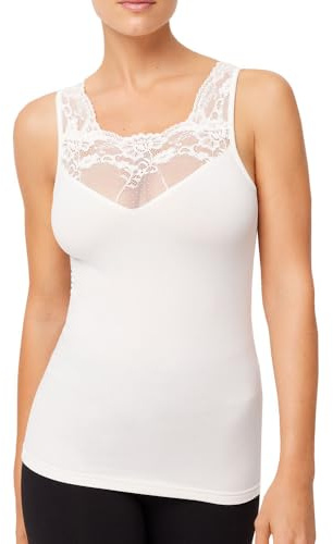 YSABEL MORA Camiseta Térmica Mujer Tirantes Encaje Calidez Moderada y Confort Ideal para Climas Frescos Diseño Versátil para Looks Casual e Invernales Corte Ceñido para Mejor Retención del Calor.