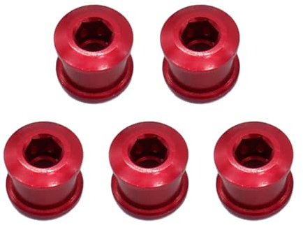 5 viti a corona in lega di alluminio, viti a corona singola, dado, viti a corona singola velocità per bici da strada, mountain bike, viti a disco leggere per biciclette