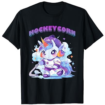 Süßes Eishockey Sport Eishockey Einhorn T-Shirt