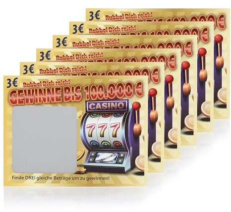 FunX Lot de 6 sachets à gratter pour adultes avec faux gain principal