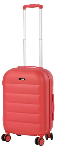 T-LOVENDO.ES Maleta de Viaje Cabina Trolley 20” (40L). Equipaje de Mano. 4 Ruedas Dobles. 57x37x23cm. Material ABS Semirigida. Cerradura o Candado TSA con combinación numérica. Asa telescópica. Roja.