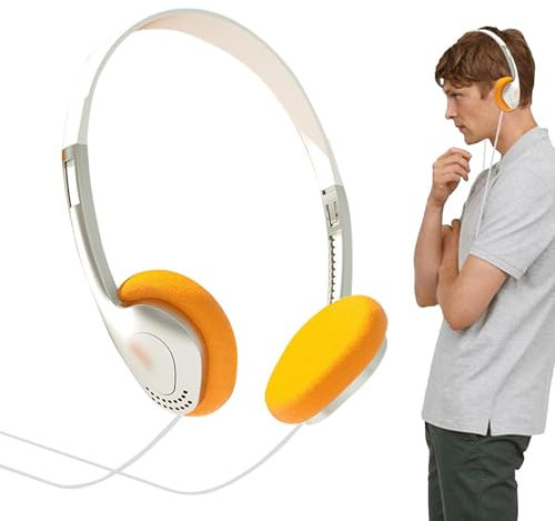 Pcingsia Cuffie sovrauricolari retrò con cavo, leggere, stile stereo, leggere, vintage, con, per