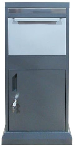 Buzón for Paquetes De Suelo, Buzón for Paquetes De Almacenamiento Exterior, Resistente Y Duradero, Uso A Largo Plazo, Pestillo De Seguridad, Asa Cómoda, Adecuado for Familias, Empresas(Silver)