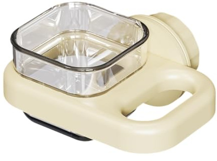 Milageto Plato de Alimentos para periquitos Agua de Aves, Taza de Comida Transparente Cuadrada, tazón de alimentación de Plato de alimentación de Aves para, Blanco