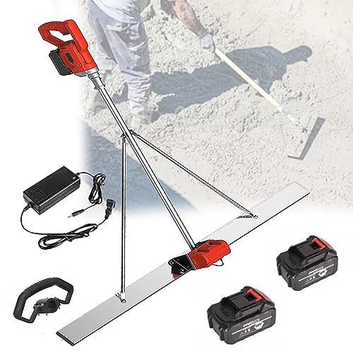 Outil Vibrant pour Béton RèGle Nivellement Ciment Chape éLectrique Kit vibratoire pour Chape à béton, grattoir électrique de 1,5 m, kit vibratoire pour Chape à béton, vibrateur à à Batterie