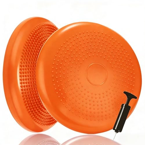 Wobble Cushion Balance Cushion With Pump, Rocking Cushion Inflatable Pad Balance Cushion Training Back, Fitness, Rehabilitation, Coordination 33 Cm