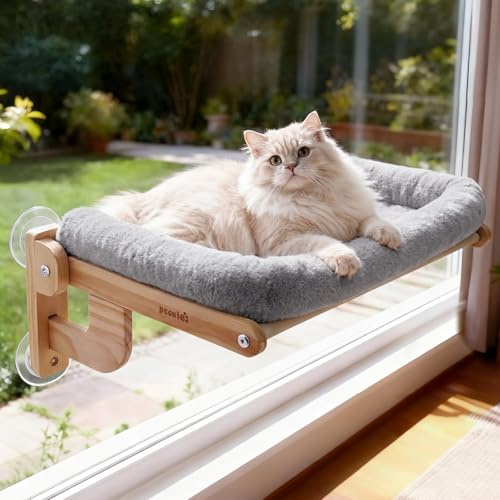 Pecute 66x39cm Cama Plegable para Ventana, Hamaca Estable para Gatos