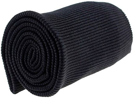 Bündchen Strickbündchen 16x80cm Bündchenstoff Baumwolle elastisch gerippt, Farbwahl, Farbe:schwarz