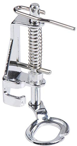 ckpsms Marca -1pezzi#4021L Piedino per trapuntatura a Mano Libera Macchina da Cucire Piedino per rammendo Piedino per trapuntatura in Metallo Grande per a Gambo Basso Singer Brother Babylock Janome