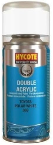 Hycote Double Acrylic Aerosol Car Spray Paint, Toyota - Polar White, 150 ml