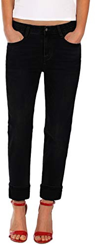 Fraternel Pantalon Jeans Femme Boyfriend Noir L