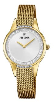Festina Damen Analog Quarz Uhr mit Edelstahl Armband F20495/1