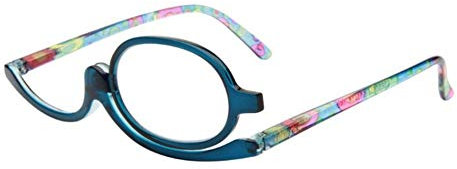 DBXOKK Make-Up Schminkbrille Rotatable Flip Up Brille Drehbare Lesebrille Presbyopie Brille Sehhilfe Lesehilfe mit Stärke +1.0 +1.5 +2.0 +2.5 +3.0 +3.5 +4.0(B+2.5)