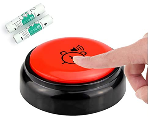 memo24 Talking Button Alarm Clock for the Blind and Visually Impaired, Elderly & Dementia Sufferers. English Male Voice Announces Time/Day/Date, Volume Control Switch, Batteries Included.