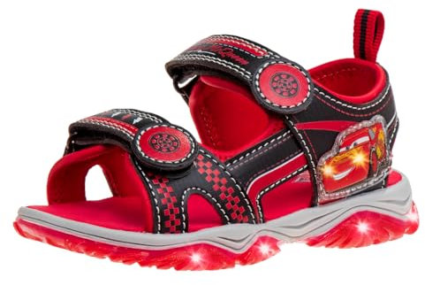 Disney Pixar Cars Lightning McQueen Boys Light up Sandals (Toddler/Little Kid)
