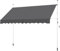Yaheetech Tenda da Sole per Balcone Esterno Veranda a Bracci Estensibili con Manovella Regolabile Telo Avvolgibile Retrattile Resistente ai Raggi UV Telaio Telescopico Senza Forare 300 x 120 cm Grigio