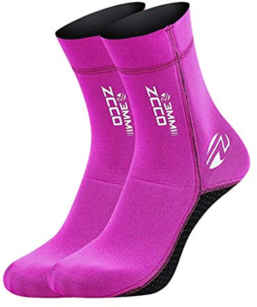 pdodo Calzini in Neoprene 3mm,Calzari Neoprene Resilient,Sport Acquatici Calze Neoprene,Calzari Beach Volley,Calze Nuoto Antiscivolo, Calze Subacquea con Velcro per Immersioni,Nuoto,Surf,Vela,