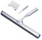 Xkzhrr Rasqueta limpiacristales para Ducha,25cm Escobilla de Ducha de Acero Inoxidable,Profesional Limpiador Mampara para baño, Cocina, Espejo, Coche, Limpieza de Ventanas