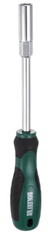 QUARKZMAN Llave de Tuercas Métricas de 10 Mm Cr-V con Punta No Magnética Ejes Huecos Destornillador de Vaso Hexagonal con Mango Antideslizante para Reparación de Automóviles
