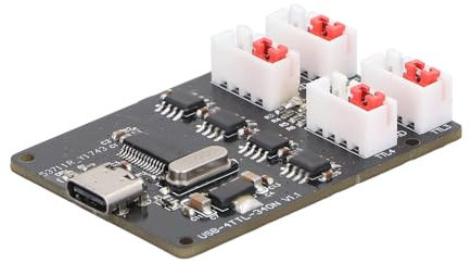 USB-zu-TTL-Seriell-Port-Modul, 4-Wege-USB-zu-TTL-Seriell-Adaptermodul, PCB-Typ-C-USB-zu-TTL-Seriell-Adapterplatine Mit LED-Anzeige Für Hochgeschwindigkeitskommunikation