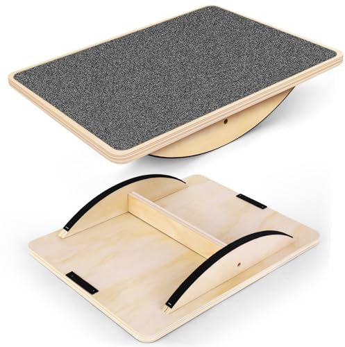 Balance Board, Sports Balancebrett Professional Wobble Board für Erwachsene Anti-Rutsch 350LBS Balance Boards für physikalische Therapie Stehpult Kern Stärke