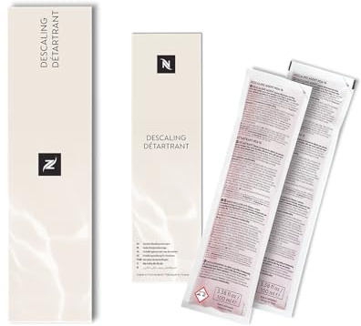 Nespresso avkalkningssats – essentiell underhållslösning för kaffemaskiner – 2 flaskor avkalkningsvätska (100 ml vardera) kompatibel med alla Nespresso-maskiner