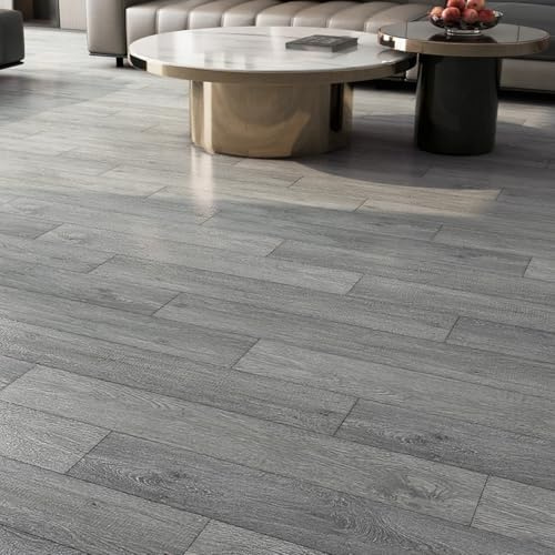 Yenhome 90 x 15 cm Självhäftande Vinylgolv Lamor Grå Träeffekt Vardagsrum 35 Stycken Vinylgolv Självhäftande Kök Kakel Golv Vinyl Självhäftande Kontor Trä Grå Halkfri