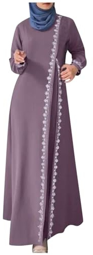Robe de Prière Femme Musulmane Solide Arabe Kaftan Abaya Robe Musulmane Femmes Casual Tenue de Priere Islamique Grande Taille