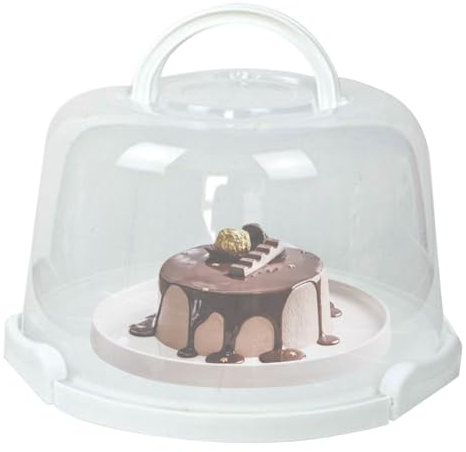 Contenedor de transporte para tartas, recipientes para cupcakes, reutilizable, transparente, con asa, para bodas, viajes, panadería, postres, eventos de fiesta