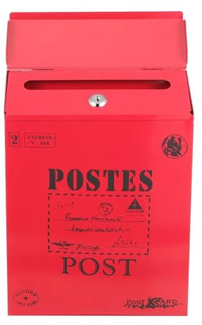 CQIKRWGWS Cassetta Postale a Muro, Cassetta Postale per giornali, Cassetta Postale Vintage a Muro, Cassetta Postale con Serratura per ricevere la Posta