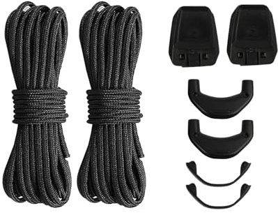 Wvxilyr Cordones Finos de 1.5 mm para Salomon Botas de Esquí, Kit de cordones para Salomon, Sistema de Bloqueo Rápido, Cordones Redondos Sin Nudos, para Zapatos Deportivos y de Senderismo (Negro)