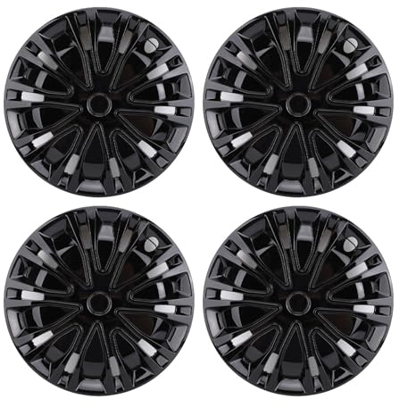 Shkalacar 4pcs 15in Hubcaps Car Wheel Trims, R15 Rim Caps Snap On Universal | R15 Wheel Covers, Universal Fit for 15in Steel Wheels, ABS Material, Snap On Design for Most Cars Truck SUV