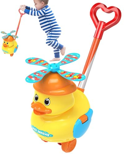 to Push Toy – ABS Interactive Duck Walker | Duck Rolling Push Stroller | Sensory Development Walking Aid Rocking Sound Toy for Crawling Balance Training Parent Child Play and Early