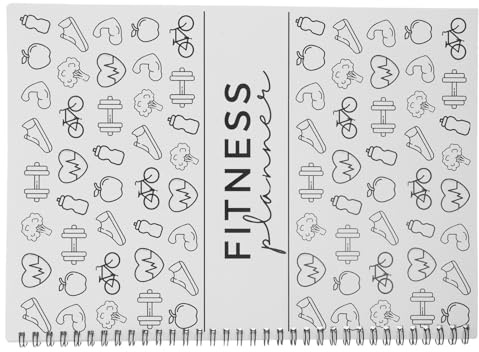 HINTRMENT Fitnessplanerare med Spiralbindning för Kvinnor och Träningsdagbok med för Träningspass Kosttillskottsspårning och Hälsomål och Resevänlig Träningsjournal