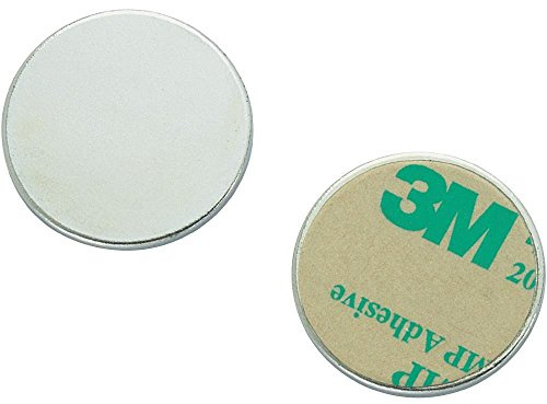 10 x Disque en métal autocollant Ø 50 mm x 2,5 mm en acier (DC01) galvanisé avec mousse adhésif - Contrepartie pour aimants, Quantité: 10 pièces