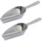 Myqiqi Ice Scoop, 2 Pack Square Mouth Aluminum Alloy Supermarket Bar Multi-function Food Shovel Ice Spoon 6”