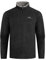Weird Fish Newark Eco 1/4 Zip Grid Fleece Washed Black Size 5XL