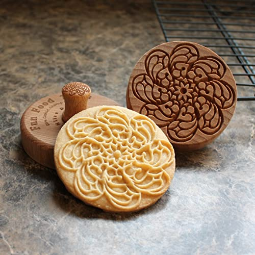 Fun Food Tools, Large Wood Cookie Stamp, 3.1 inch (Milan Duomo Embossed CS8-016)