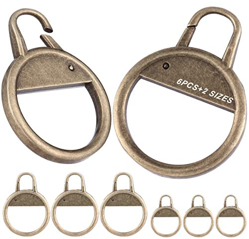 1 one enjoy Tiralampo per Cerniera,Cerniera Lampo Linguette in Metallo per Riparazione Zip per Scarpe Bagagli valigie Borsa Giacca 6 pz (Bronzo)