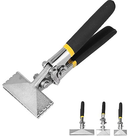 Hand Seamer Pliers, Metal Multifunctional Straight Bending Tool Sheet Metal Seamer Form Edge Seamer Seaming Plier Standing Seam Roofing Tools for Plate Metals Metallic(80MM bending pliers (bent type))