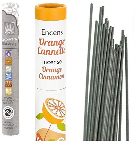 Les Encens du Monde - Encens Cannelle-Orange 30 bâtonnets + Encens Ayurvédique 14 bâtonnets